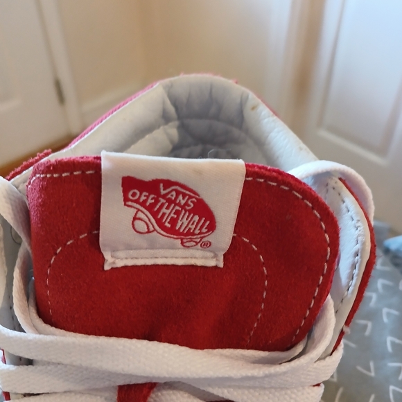 VANS Kids Red SK8 Hi Top Sneakers Size US Kids 6.5 - Picture 2 of 7